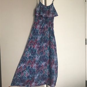 Maxi dress with peplum top.