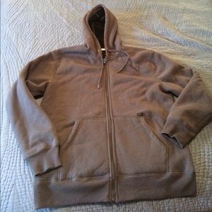 Amplify Zip Up Gray Hooded Lined Jacket M