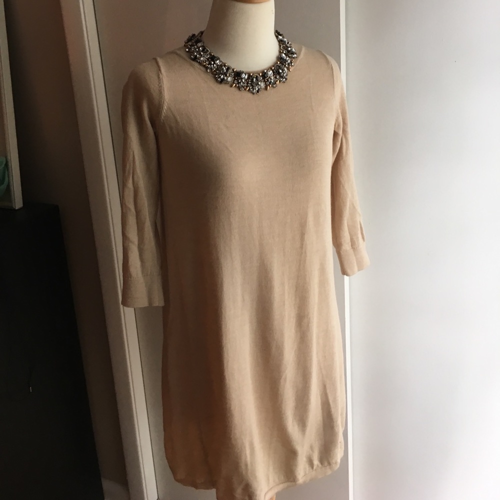 Wool sweater dress, cozy feminine and warm
