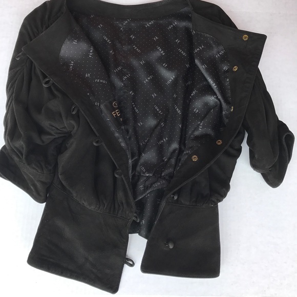 ⚡️SOLD⚡️Leather VTG FENDI jacket authentic - Picture 2 of 8