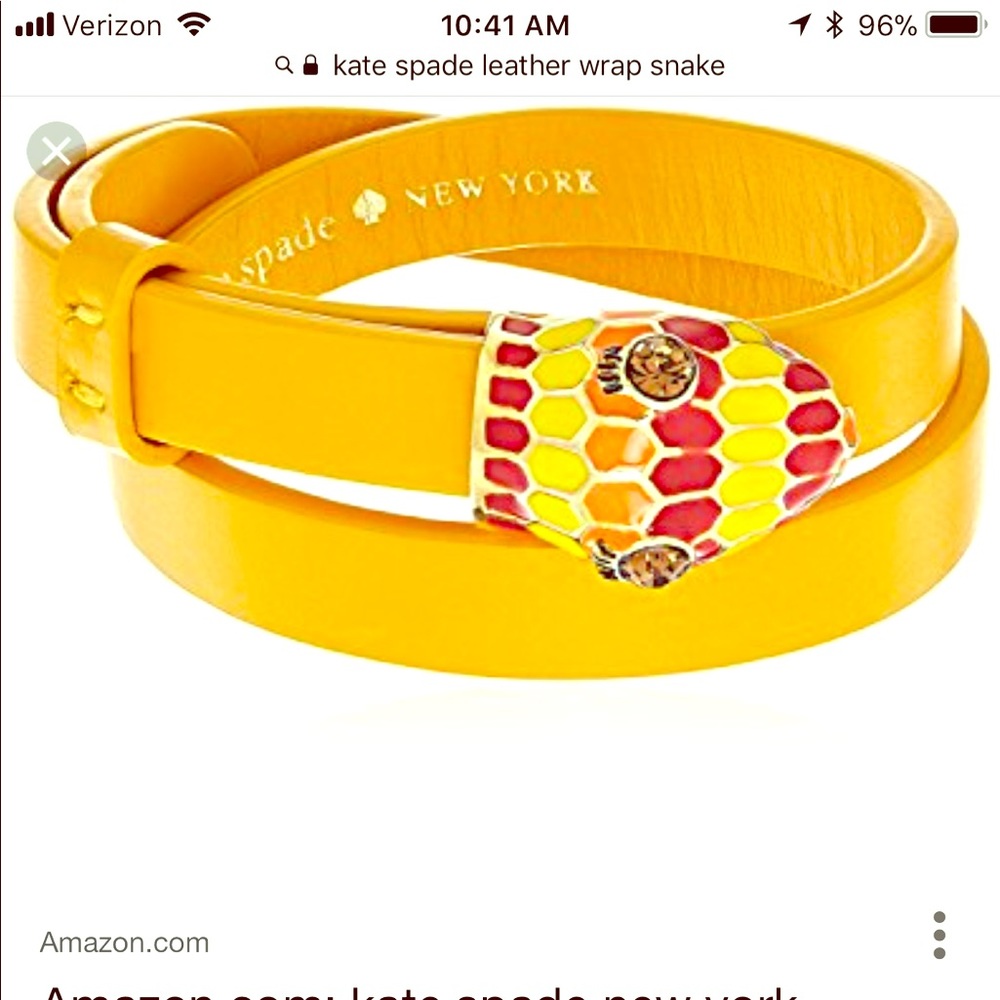 Kate Spade leather wrap snake bracelet