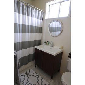 West Elm Accents Gray And White Striped Shower Curtain Poshmark