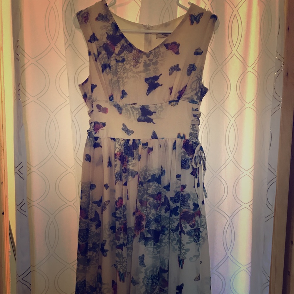 Butterfly empire waisted dress
