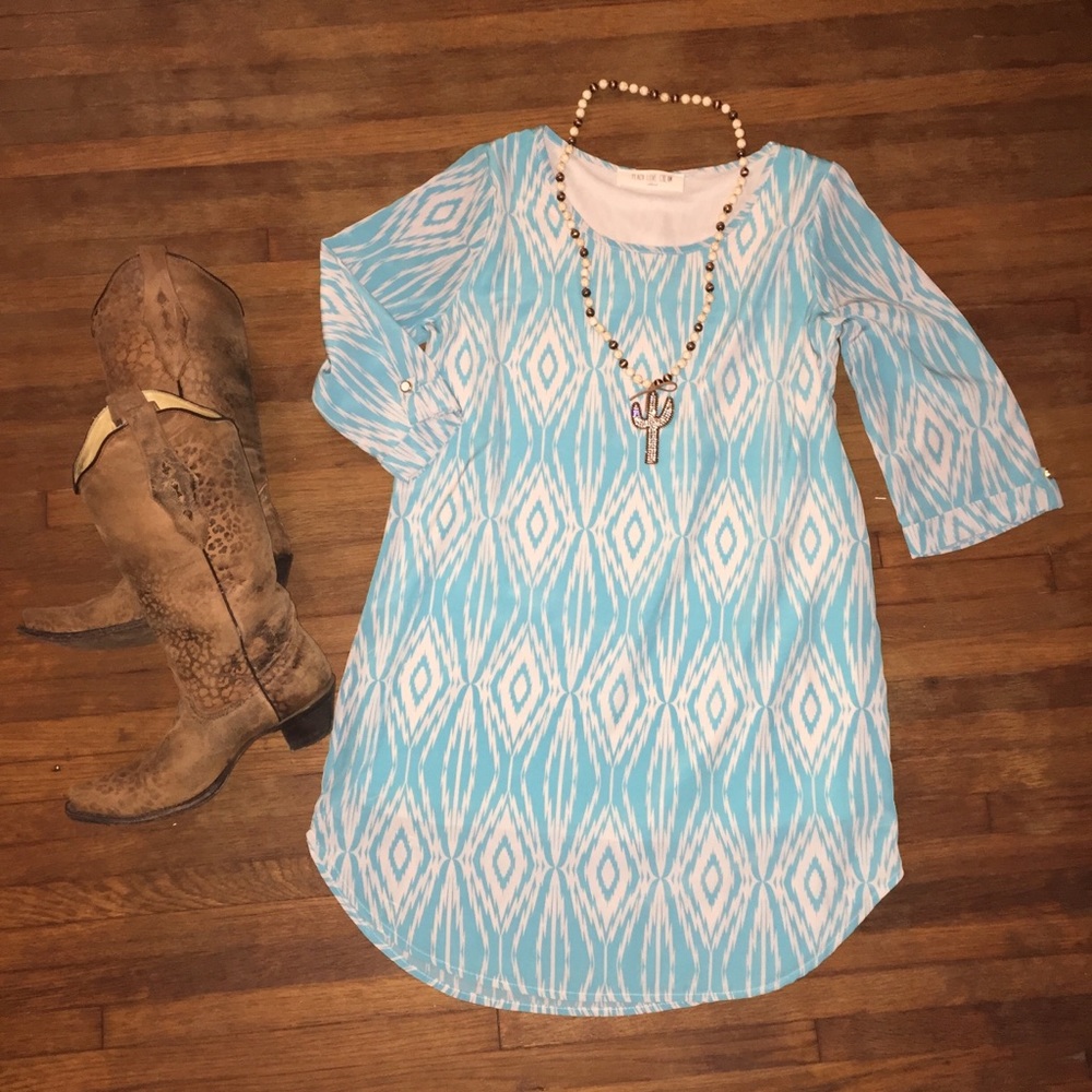 Western Chic Print Dress