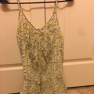 Adorable yellow and grey dress! XS