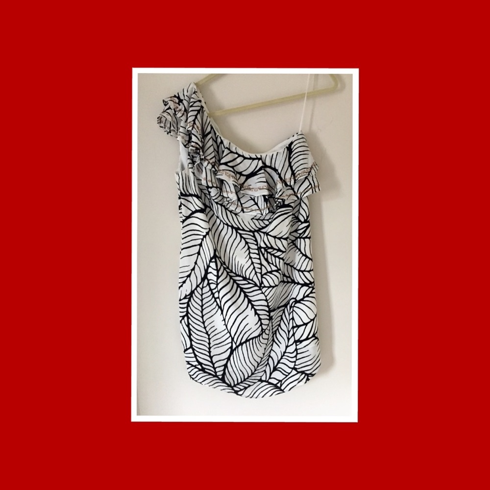 Ruffled One Shoulder Dress