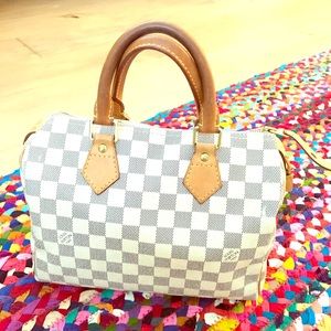 Louis Vuitton Daniel Adur White Canvas Speedy Bag