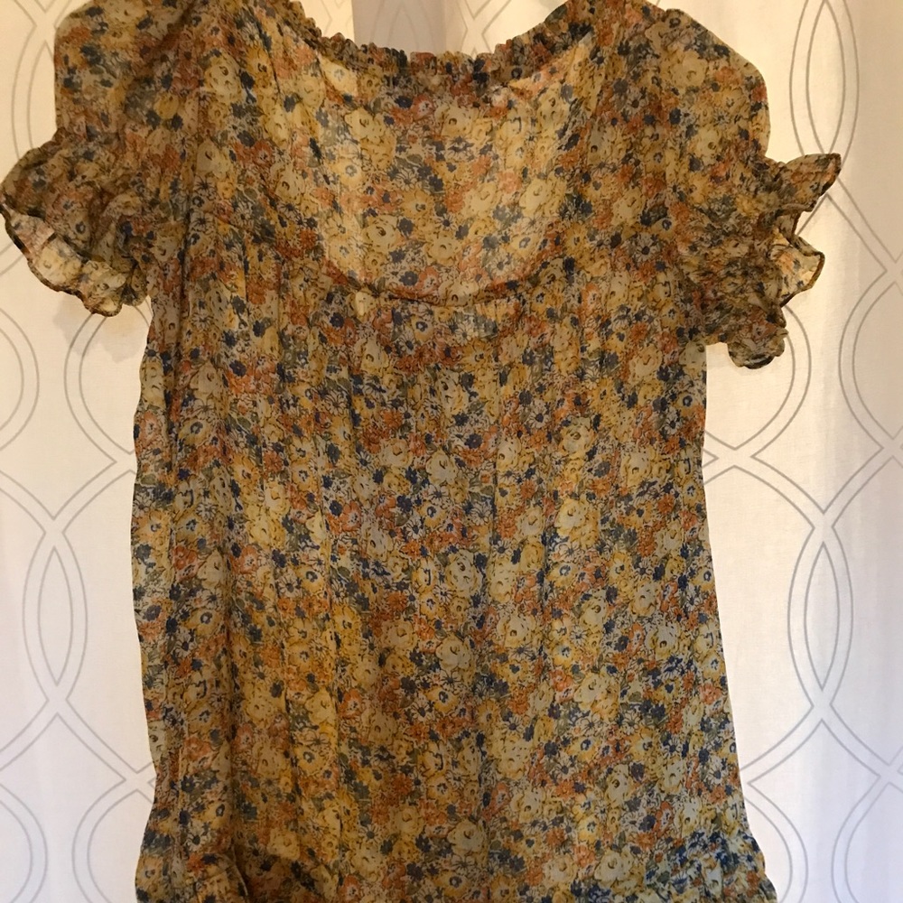 Cute sheer shirt/ swim coverup