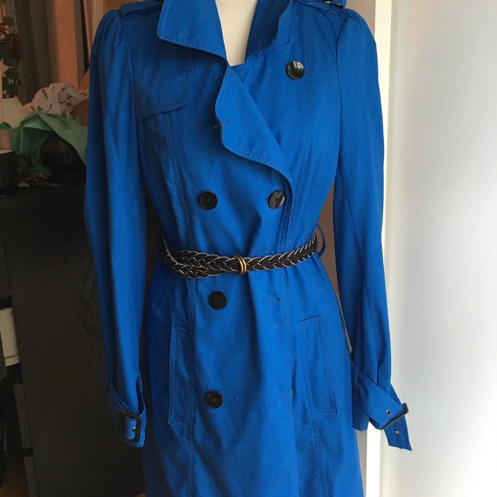 Beautiful blue trench coat