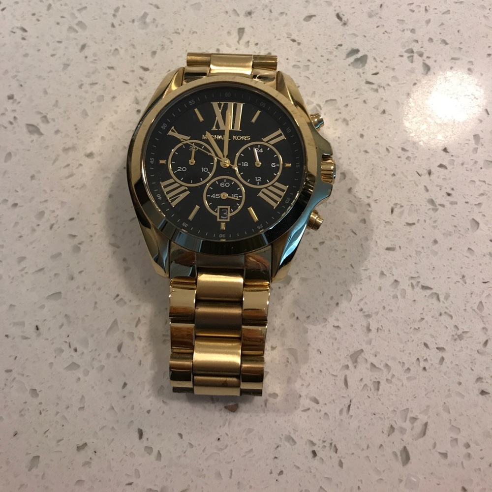 Michael Khors large black face watch