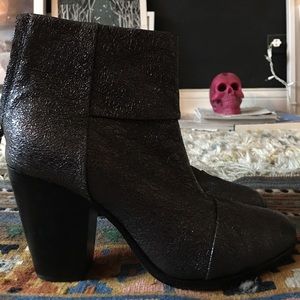 Rag & Bone gunmetal glitter Newberry boots