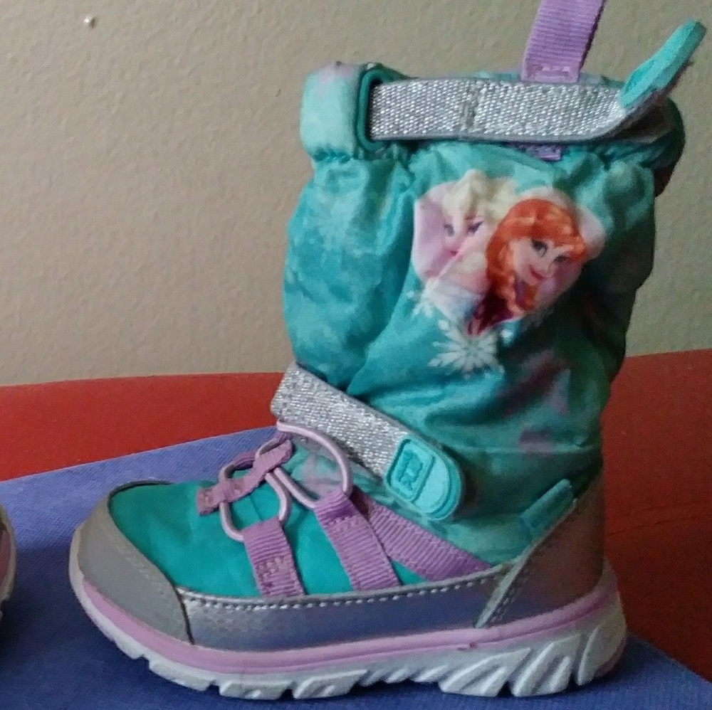 Frozen snow boots