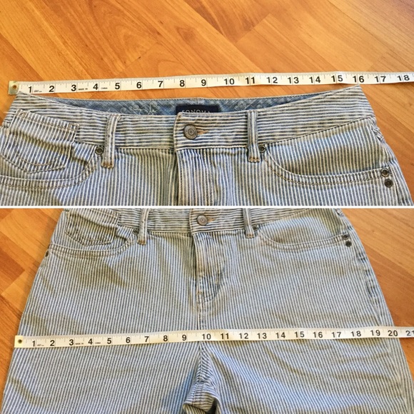 Striped High Waist Pedal Pushers - Picture 3 of 8