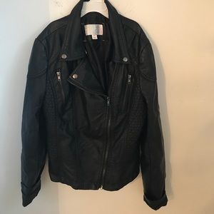 Black leather jacket