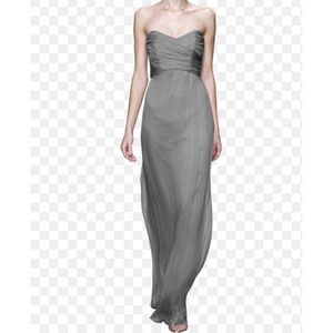 Grey Amsale chiffon dress. Size 4.