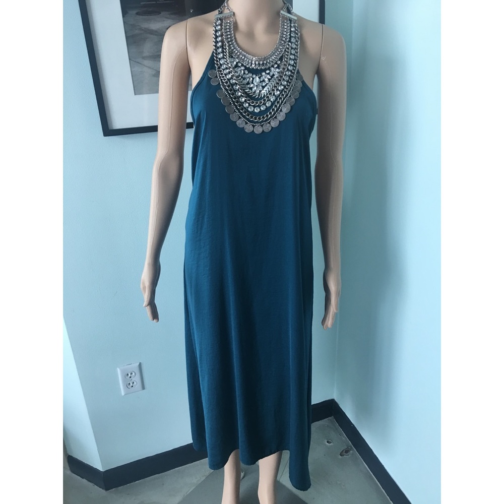 Satin boho dress