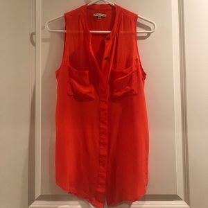 Madewell Silk Button-down Tank Size Small