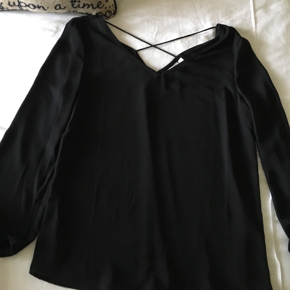 Black x-backed blouse