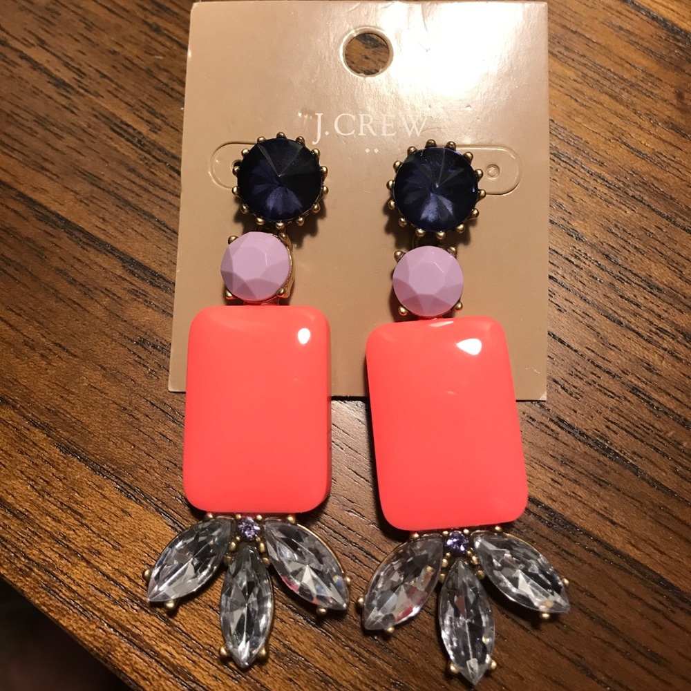 J.Crew bright colored dangly earrings
