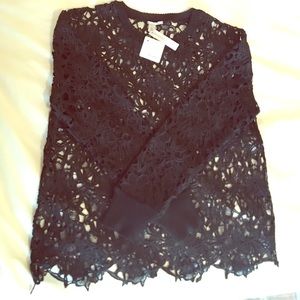 Black lace sweater