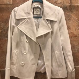 Old Navy White Peacoat