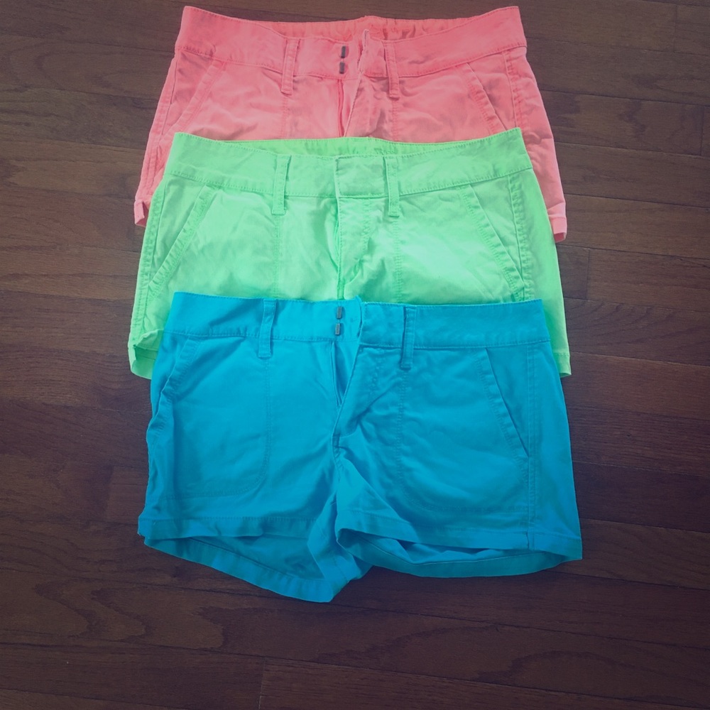Bright neon colored shorts