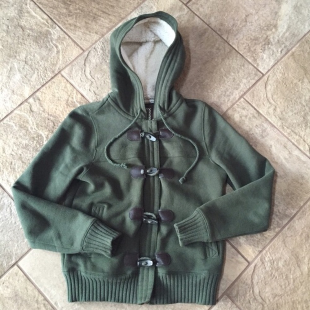 zip up hoodie army green