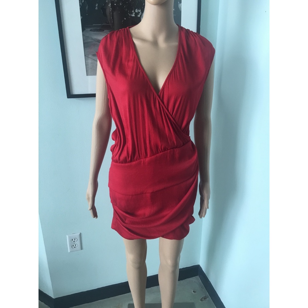 IRO Ariella Draped Satin Mini Dress