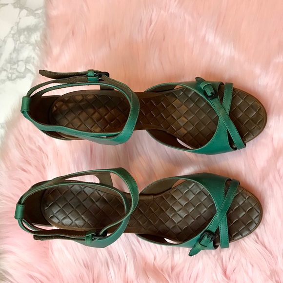 Bottega Veneta Green High-Heeled Sandals Fully leather Pumps - Picture 6 of 8