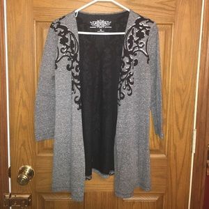 Gray, Black, and Silver Maurice’s Sweater/Cardigan