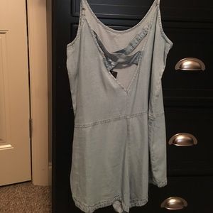Express blue jean romper