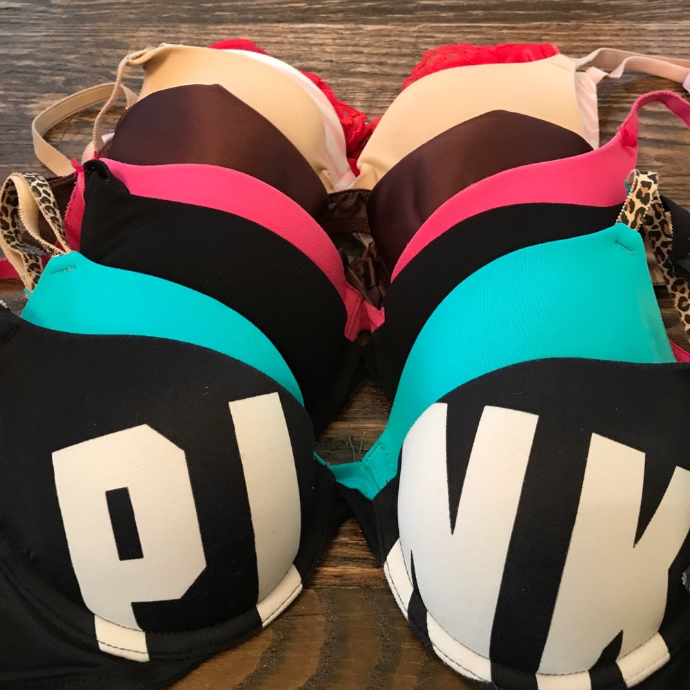 Lot of pink bras