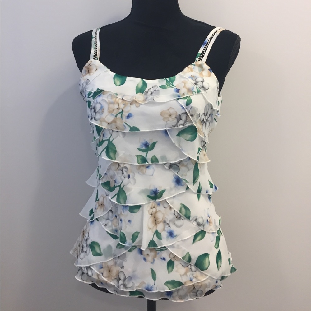 Beautiful Floral Spaghetti Strap Blouse