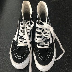 Black vans platform sk-8 hi's