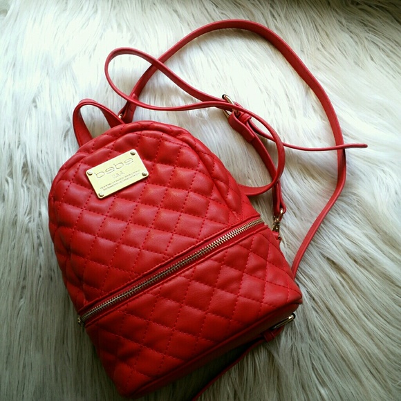 red mini backpack purse