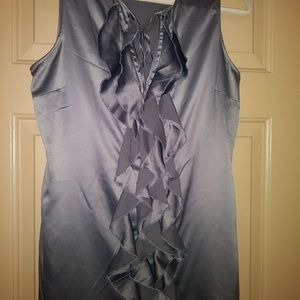 Sleeveless silky dress blouse