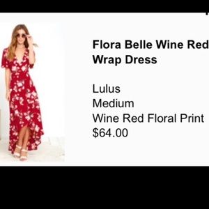 Darling Lulu's floral wrap dress, only worn once!