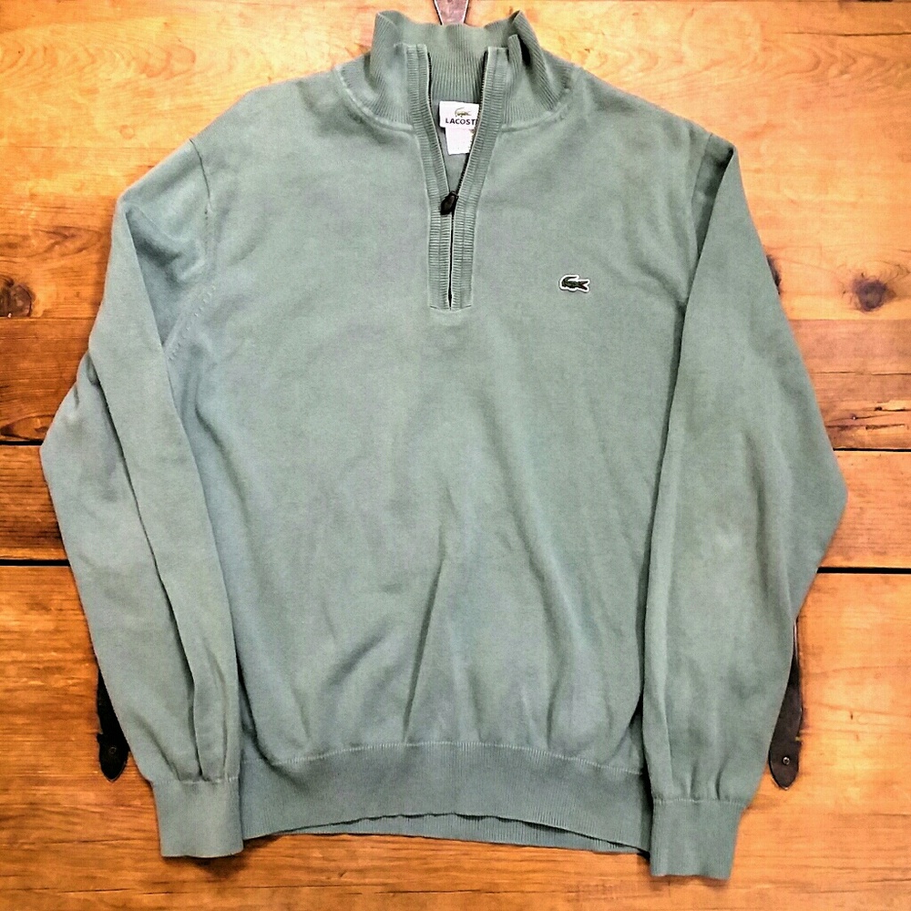 Lacoste MENS Sage 1/4 zip pullover sweater