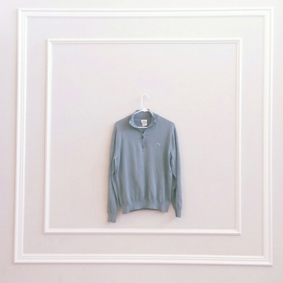 Lacoste MENS Sage 1/4 zip pullover sweater - Picture 3 of 5