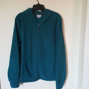 Plus sized fleece hoodie jacket