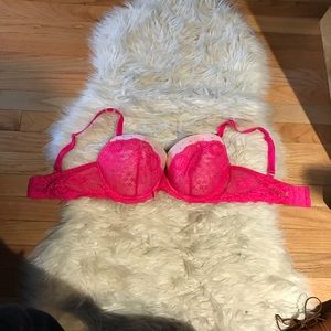 lace bra 36DD hot pink