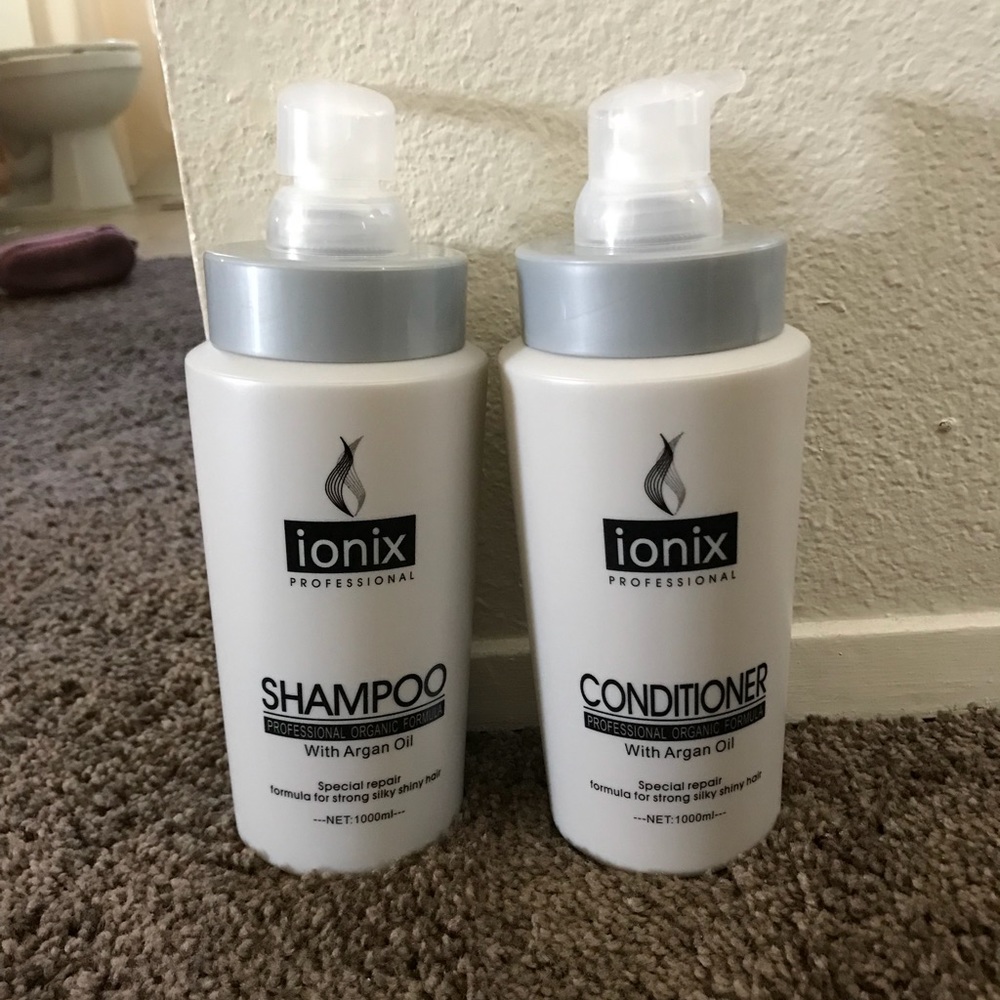 Ionix shampoo and conditioner with agran oil