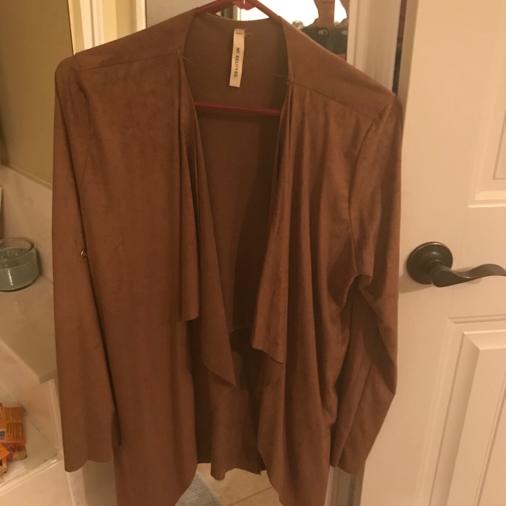 Large Suede cardigan