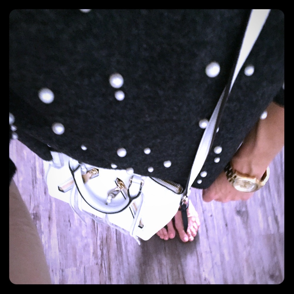 Brand New Zara Pearl and Charcoal sweater