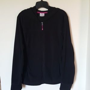 Plus sized fleece hoodie jacket