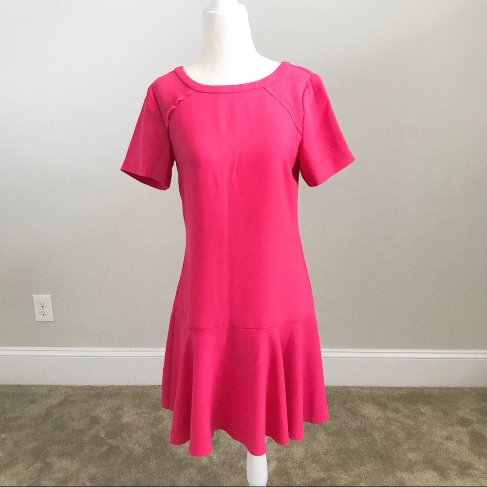Perfect Easter dress! Banana Republic Pink Cap-Sleeve Wavy Hem Dress