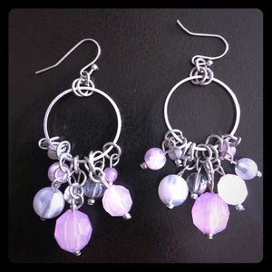 ⭐️ Purple/silver chandelier earrings