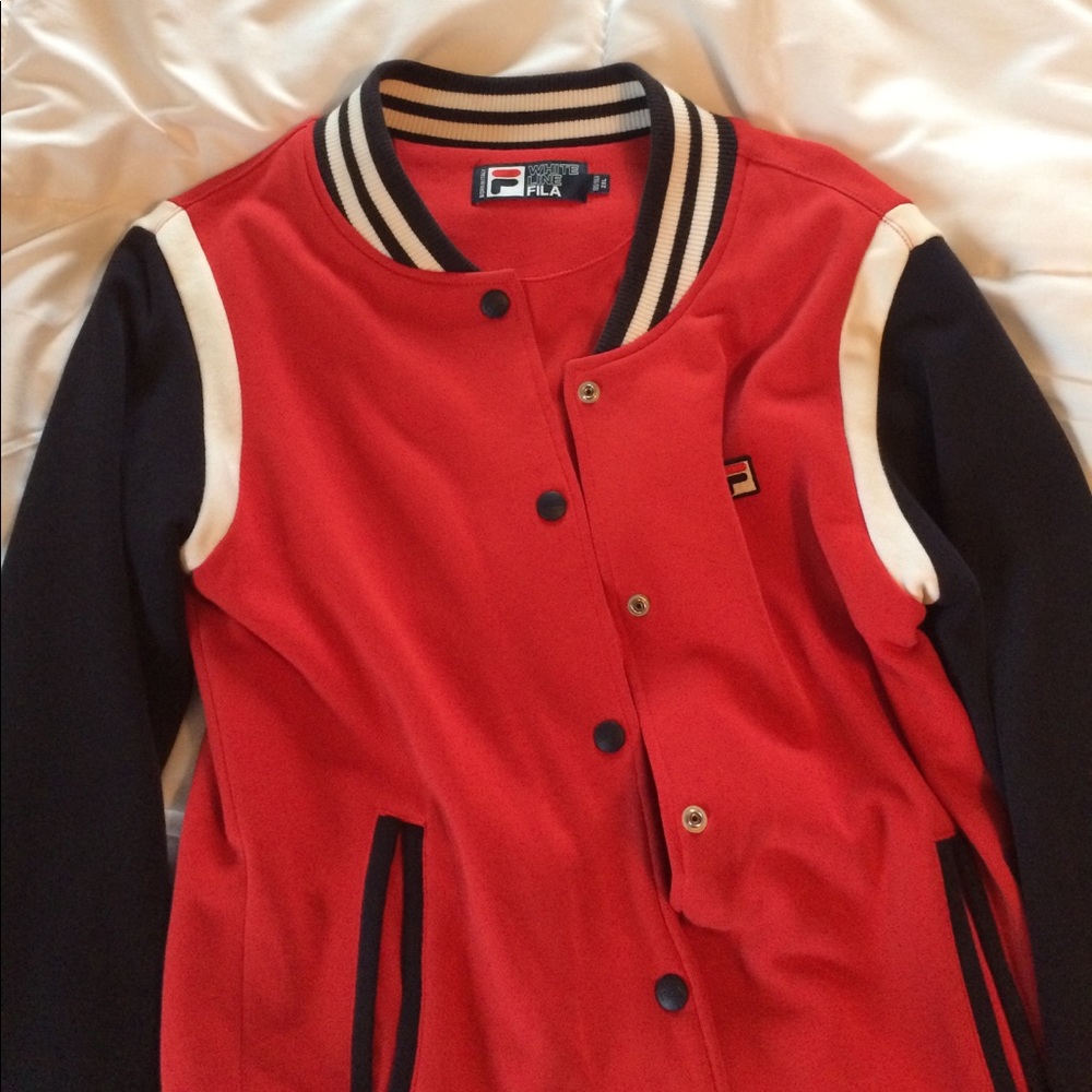 Fila White Line Bomber Jacket