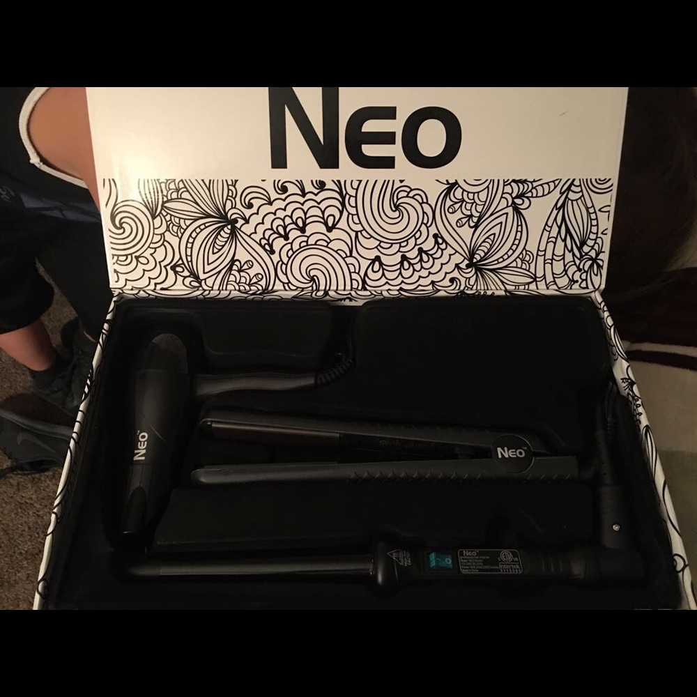 Neo straightener curling iron and blow dryer