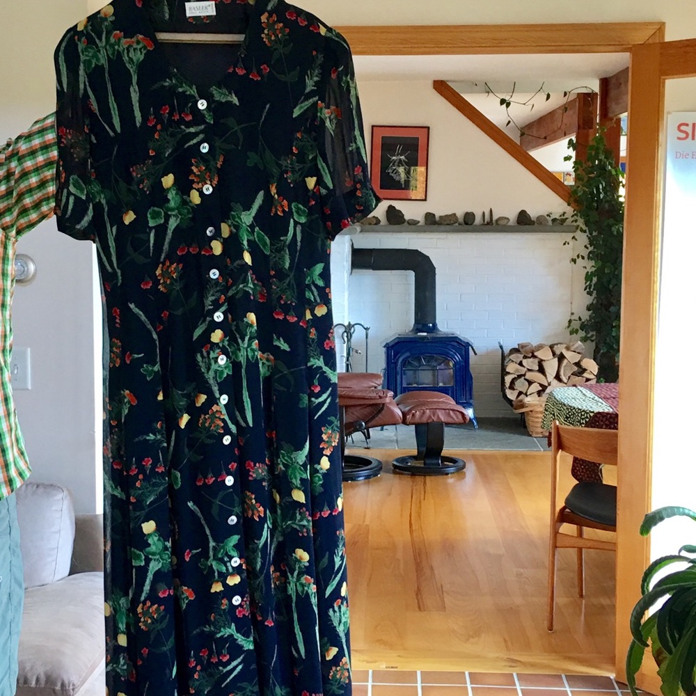 VINTAGE Rayon Dress: Basler of Germany/Worn Once